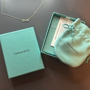 Tiffany and Co. Sterling Silver Mini Infinity Pendant Necklace